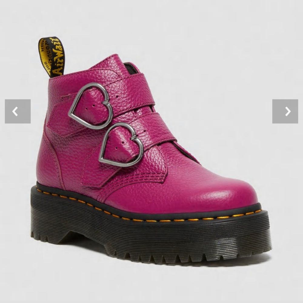 DEVON HEART LEATHER PLATFORM BOOTS